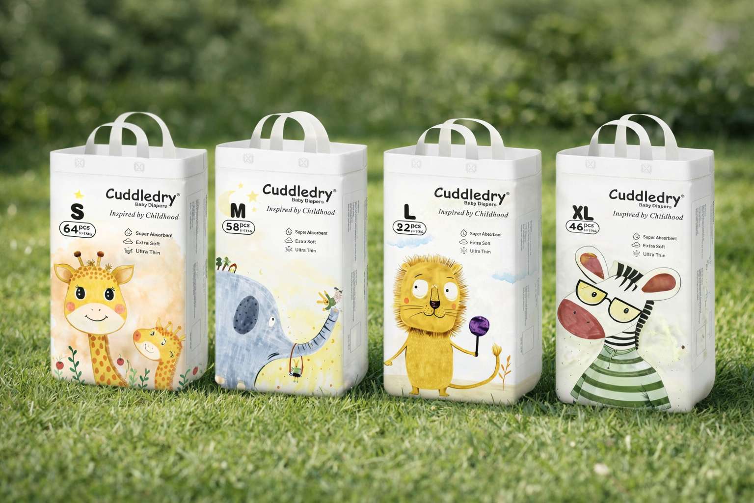 Cuddledry Baby Tape Diaper - soft top sheet, high absorbency, leak protection, factory direct low MOQ