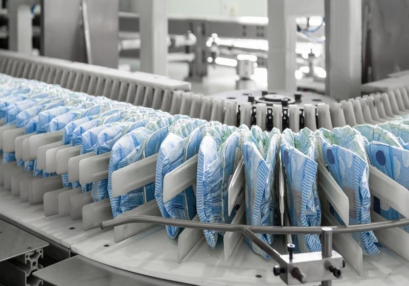 Cuddledry baby diaper factory production line - automated manufacturing equipment in China