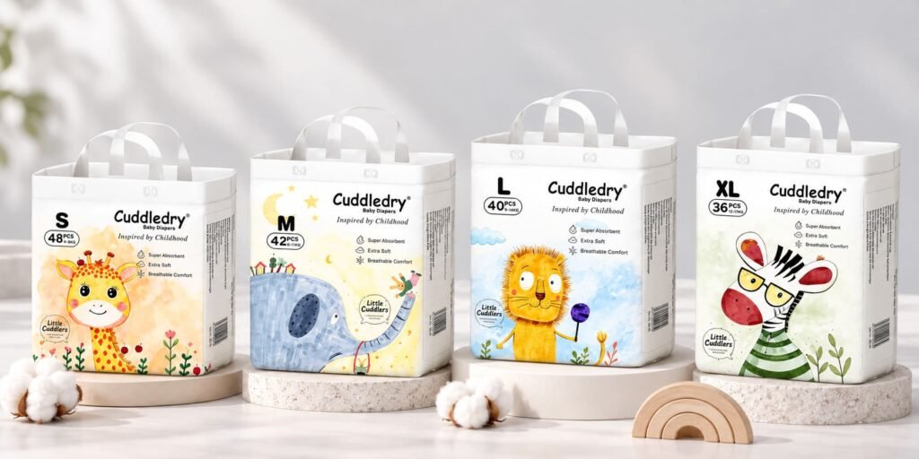 custom baby diaper packaging design