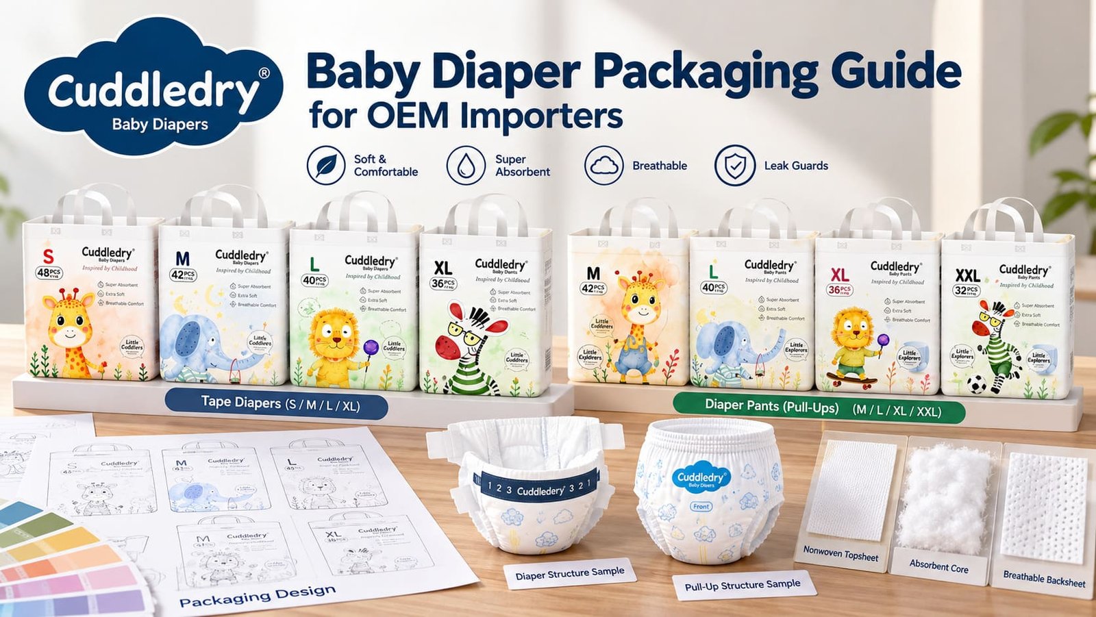 Baby Diaper Packaging Guide: Materials, Pack Sizes & OEM Design