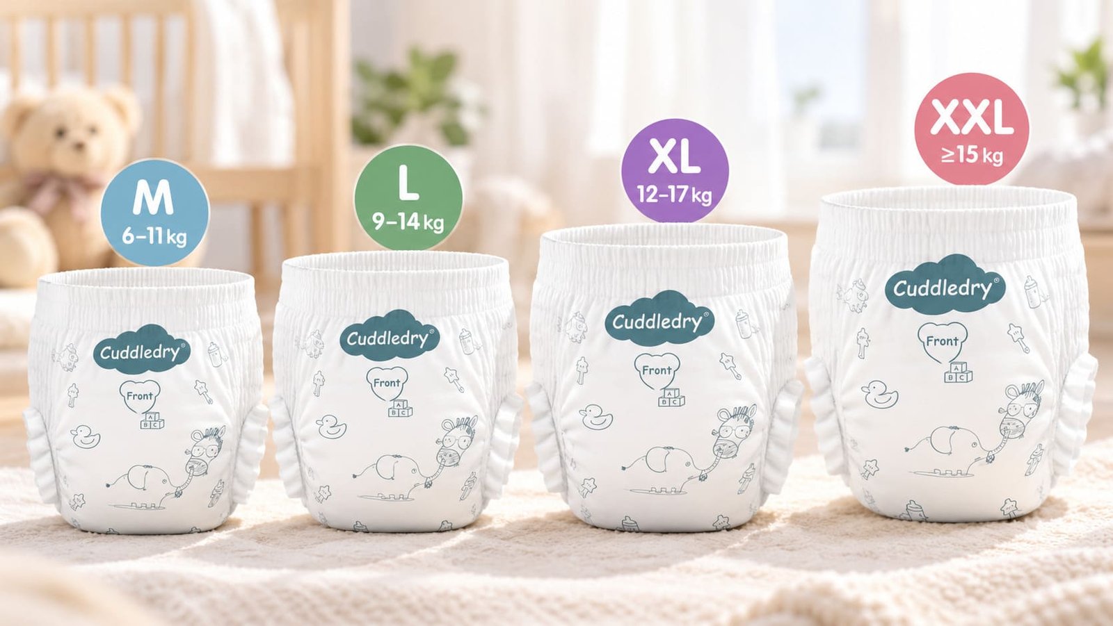 Baby Diaper Sizes Explained: How Importers Should Choose S, M, L, XL & XXL