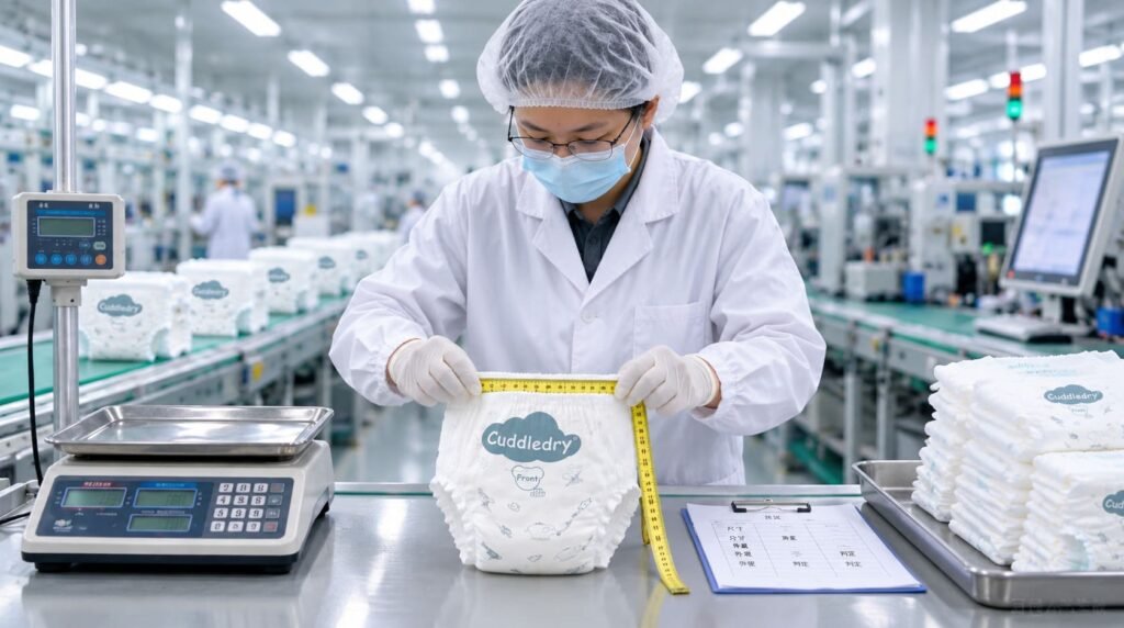 baby diaper quality control inspection
